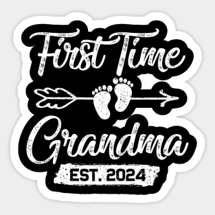 Womens First time Grandma 2024 Mothers Day Soon to be Grandma 2024 Sticker